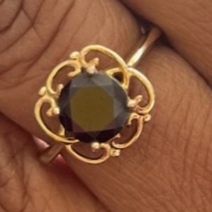 Sterling silver garnet ring